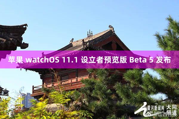 苹果 watchOS 11.1 设立者预览版 Beta 5 发布