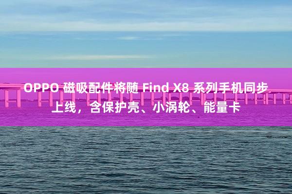 OPPO 磁吸配件将随 Find X8 系列手机同步上线，含保护壳、小涡轮、能量卡